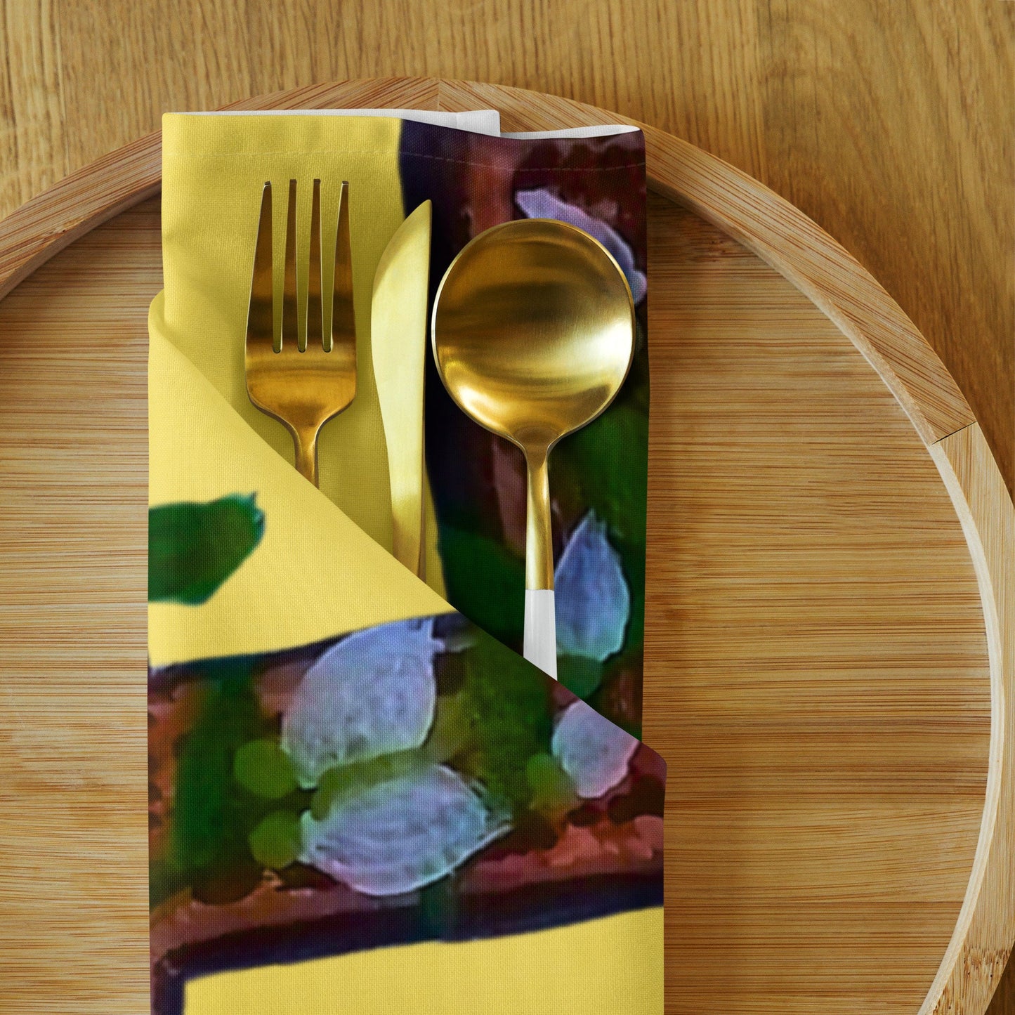 Easter Cross Cloth Napkin Set, Spring Housewears, Holiday Decor, Colorful Design