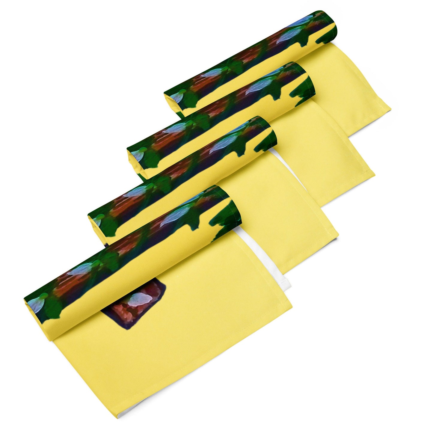 Easter Cross Cloth Napkin Set, Spring Housewears, Holiday Decor, Colorful Design