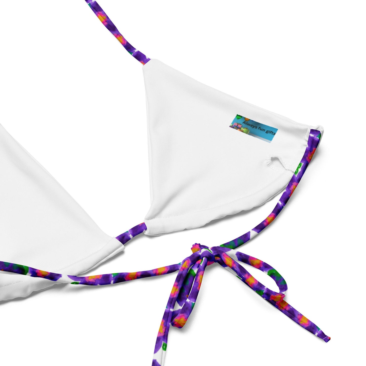 Watercolor Floral String Bikini, Sexy Botanical Bathing Suit, Plus Size Beach Swim Wear