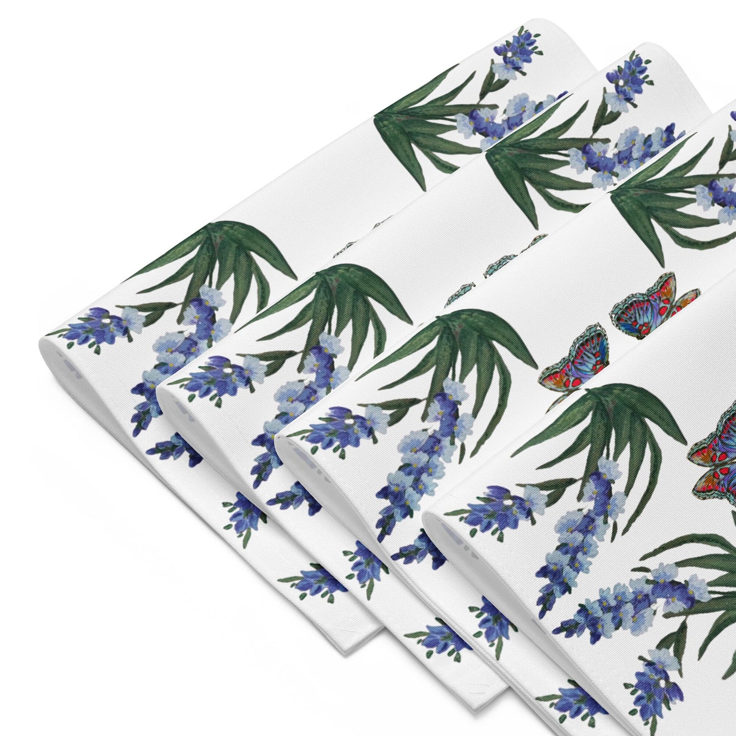 Wisteria Monarch Placemat Set of 4, Floral Modern Dinner Placemats, Fun Activity Placemats