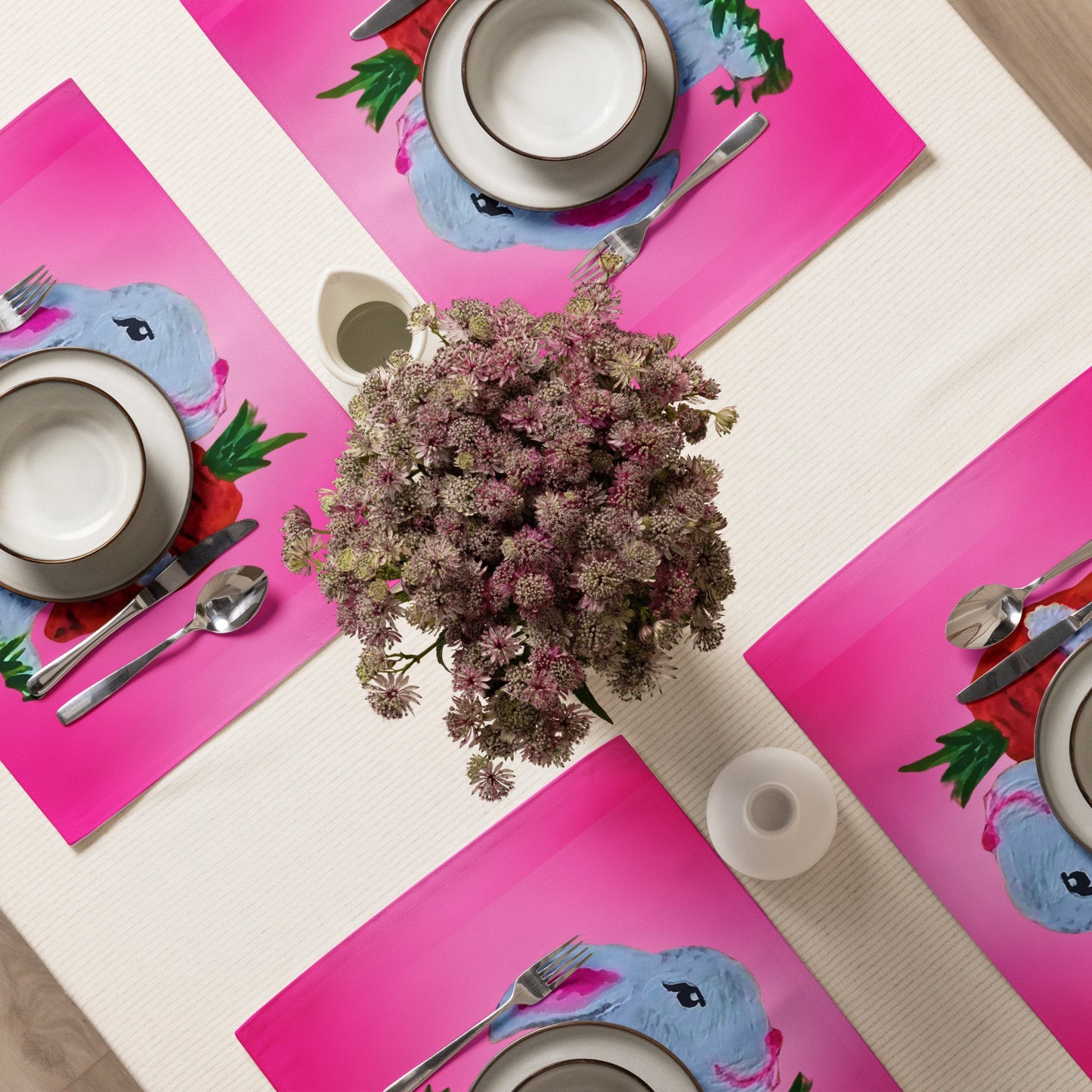 Easter Bunny Placemat Set of 4, Holiday Dinner Placemats, Fun Activity Placemats
