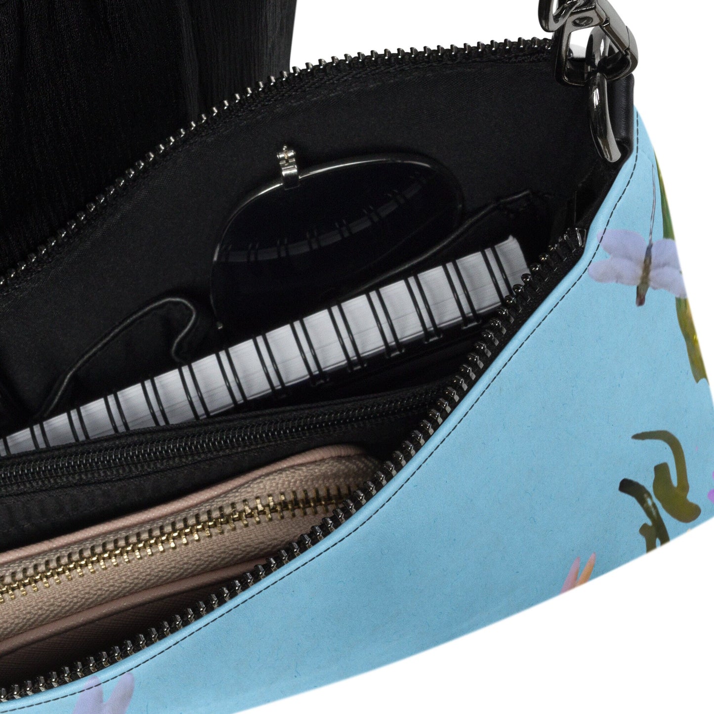 Dragonfly Lovers Small Ziptop Satchel, Nature Inspired Crossbody Bag, Trendy Adjustable Strap Sling Bag