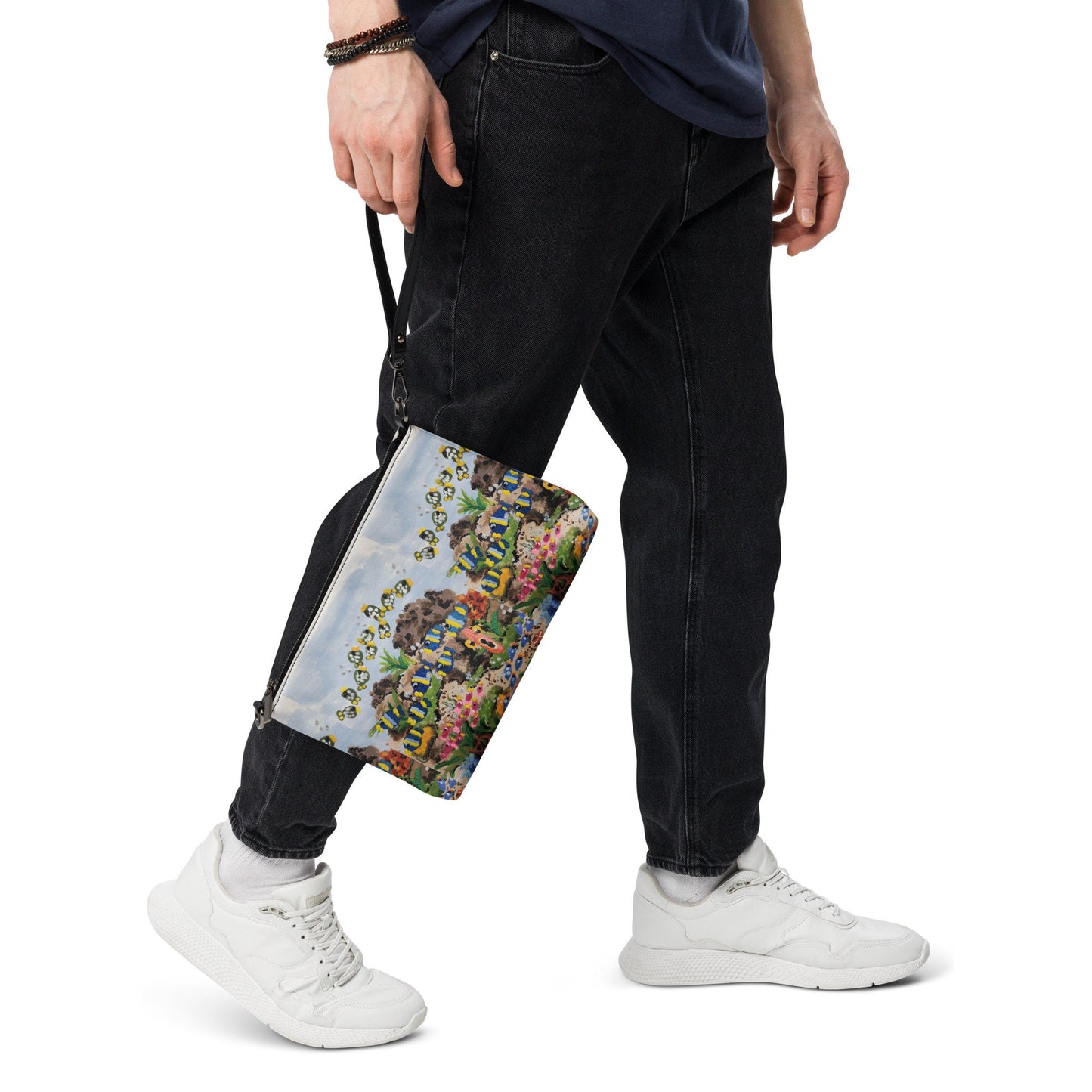 Underwater Ocean View Crossbody Bag with Pockets, Small Trendy Sling Bag, Nature Inspired Handbag with Adjustable Straps
