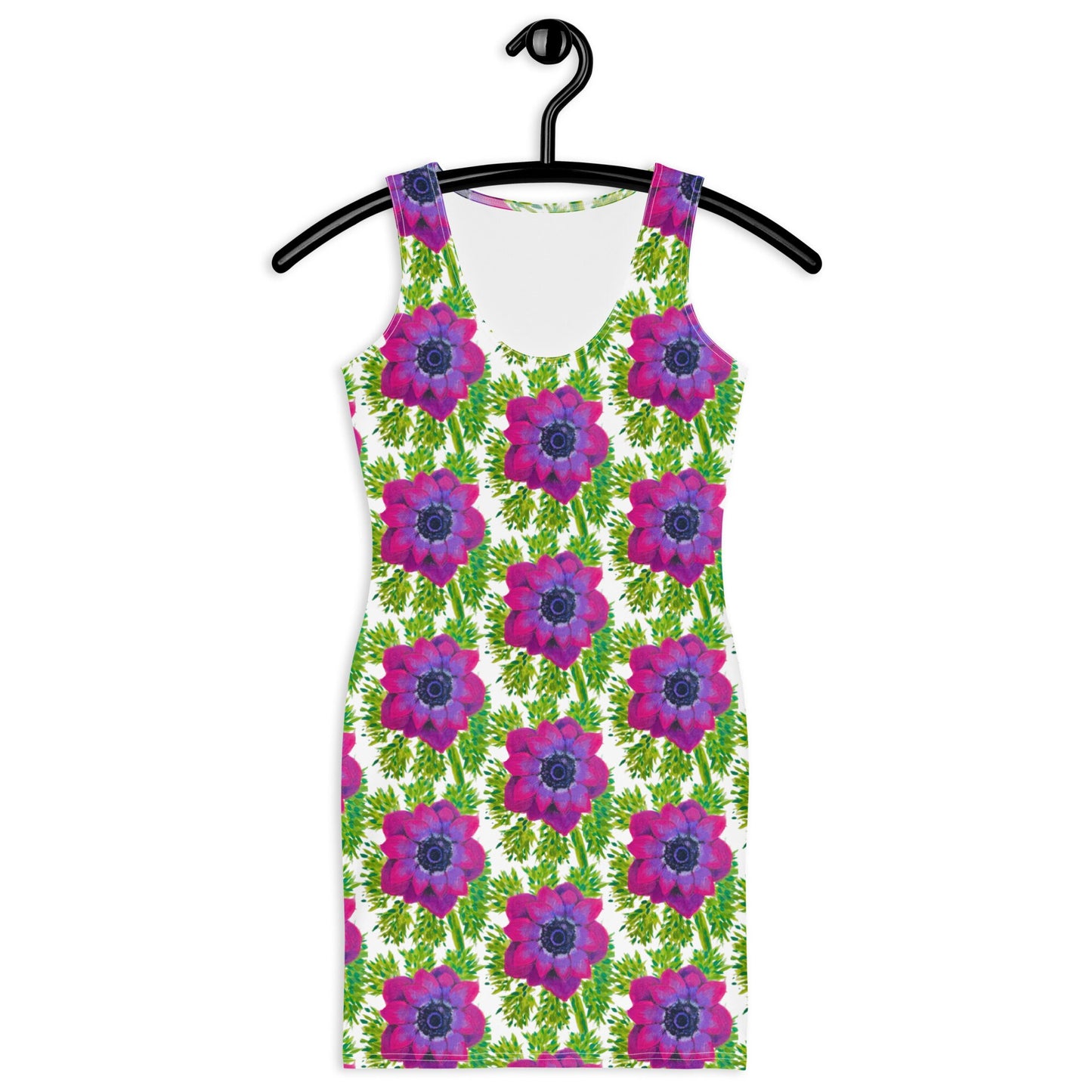Bright Pink Floral Bodycon Dress, Womens Casual Spring Outfit, Tight Club Dress Cocktail, Sleeveless Secretary Dresses