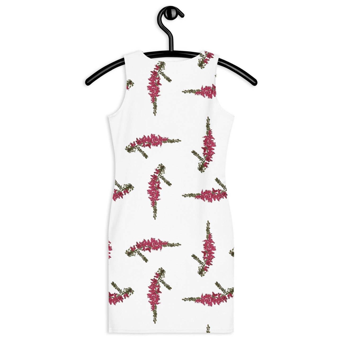 Heather Floral Spring Bodycon Dress, Womens Casual Secretary Outfit, Pastel Tight Club Dress Cocktail