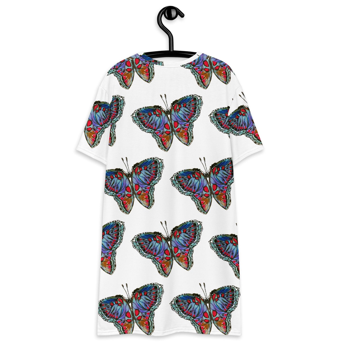 Monarch Butterfly Spring Outfit, Colorful Casual T-shirt Dress, Oversized Trending Nightgown