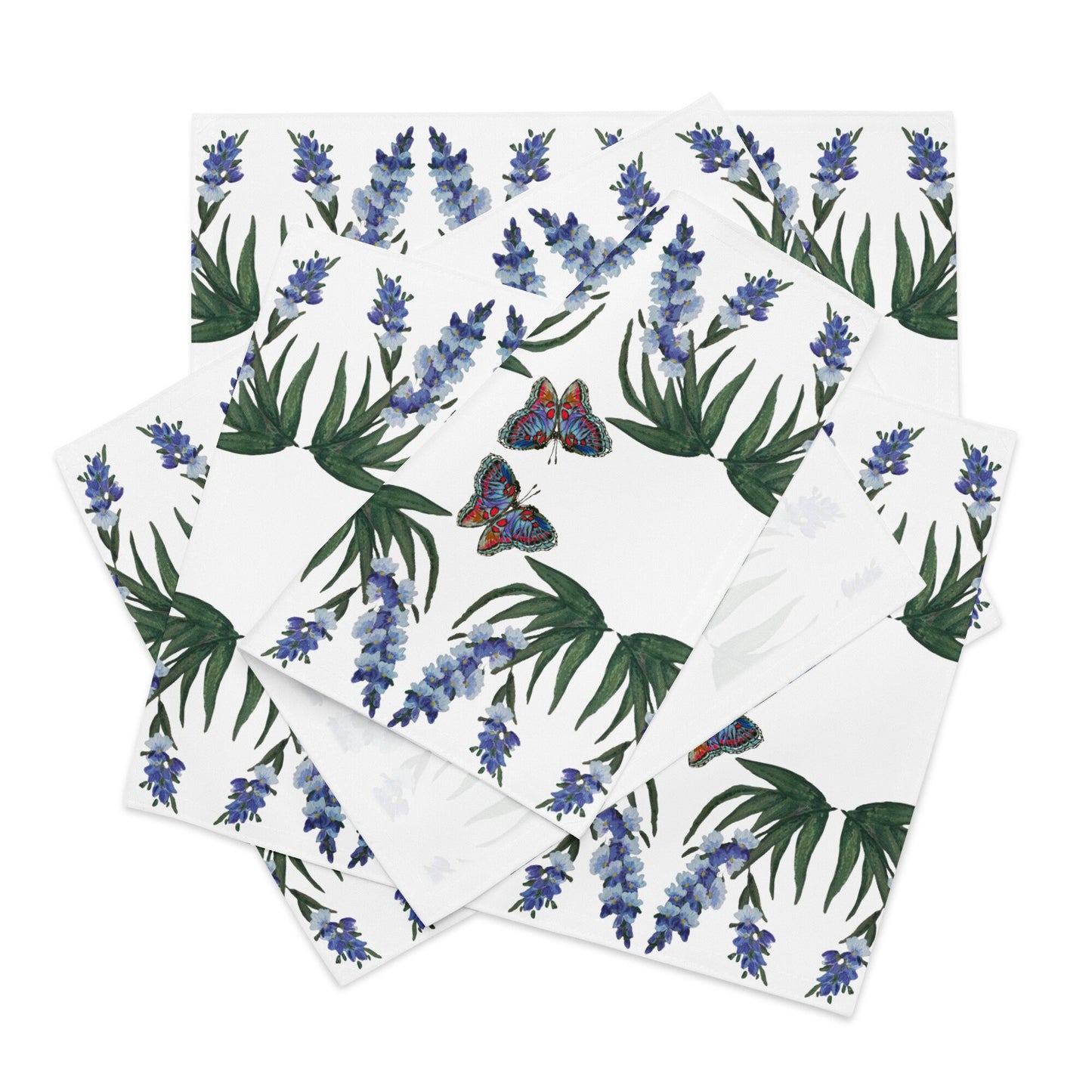 Wisteria Monarch Placemat Set of 4, Floral Modern Dinner Placemats, Fun Activity Placemats
