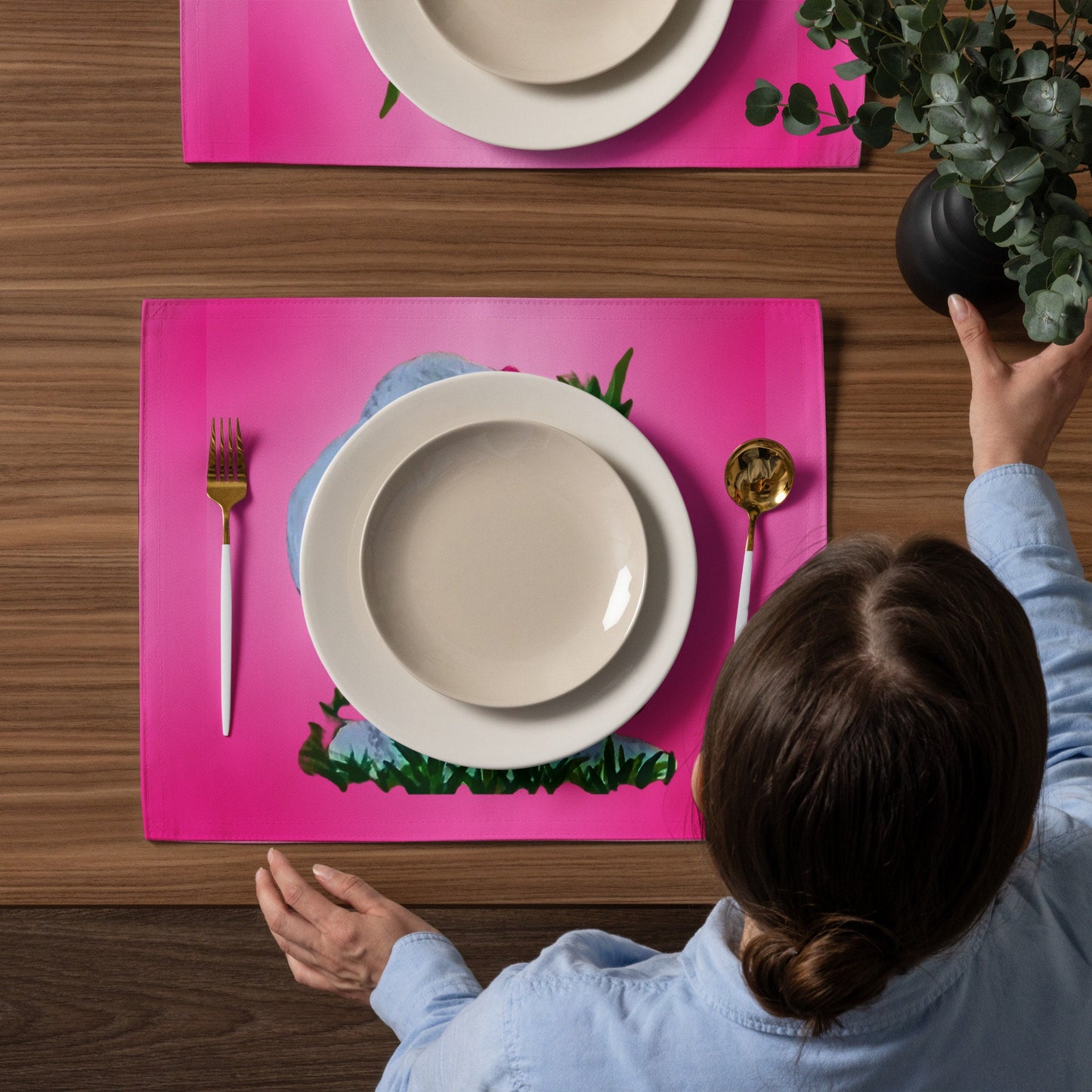 Easter Bunny Placemat Set of 4, Holiday Dinner Placemats, Fun Activity Placemats