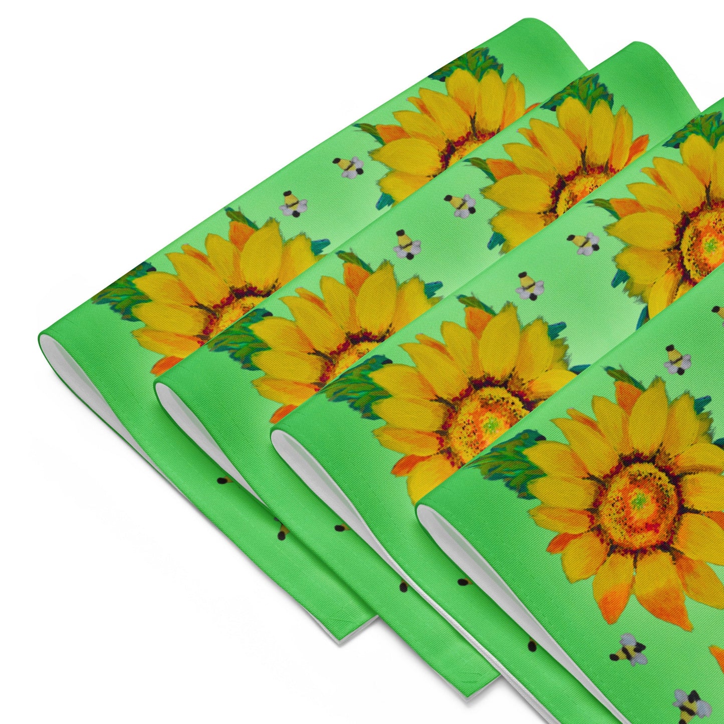 Colorful Sunflower Placemat Set of 4, Water Resistant, Perfect for Weddings or Family Dinners, Activity Placemats