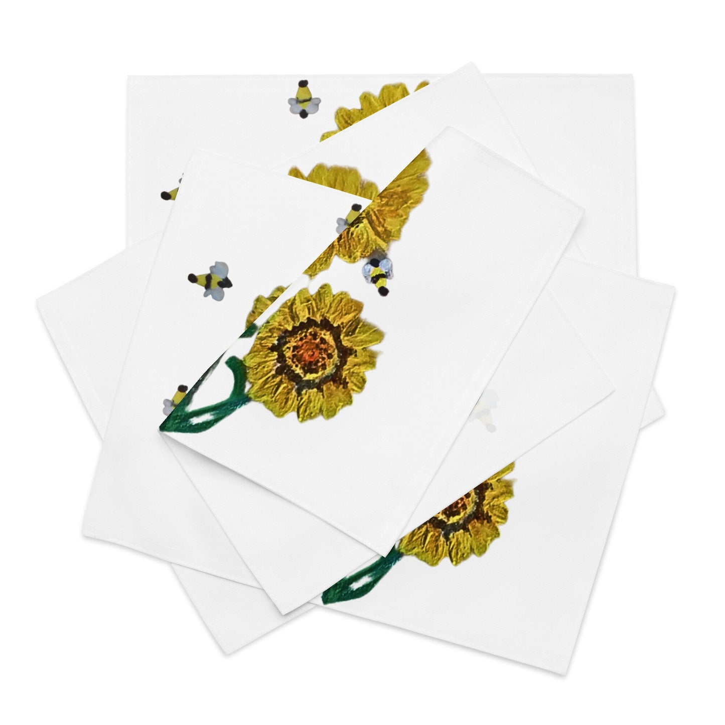Sunflower Placemat Set of 4, Activity Placemats, Water Resistant, Perfect for Weddings or Family Dinners