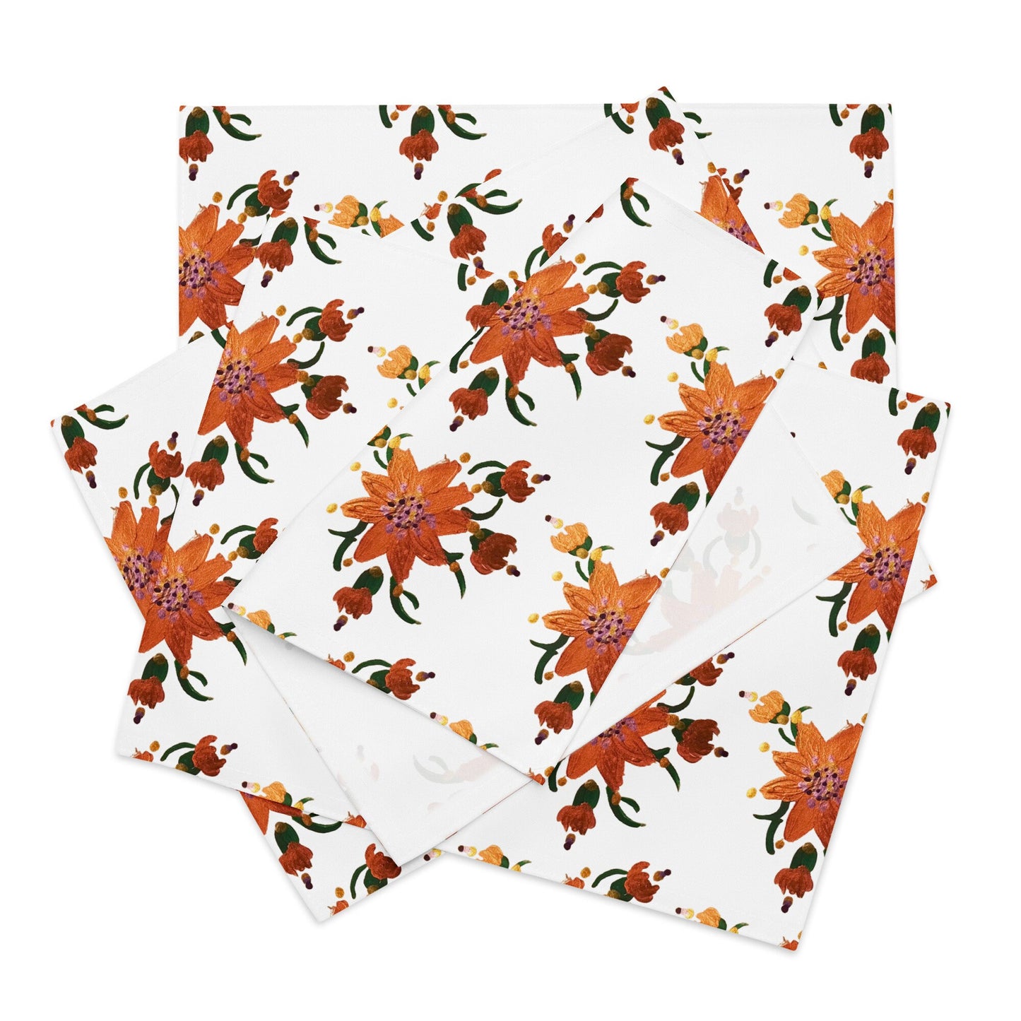 Shimmering Gold Flower Placemat Set of 4, Activity Placemats, Water Resistant, Perfect for Weddings or Family Dinners