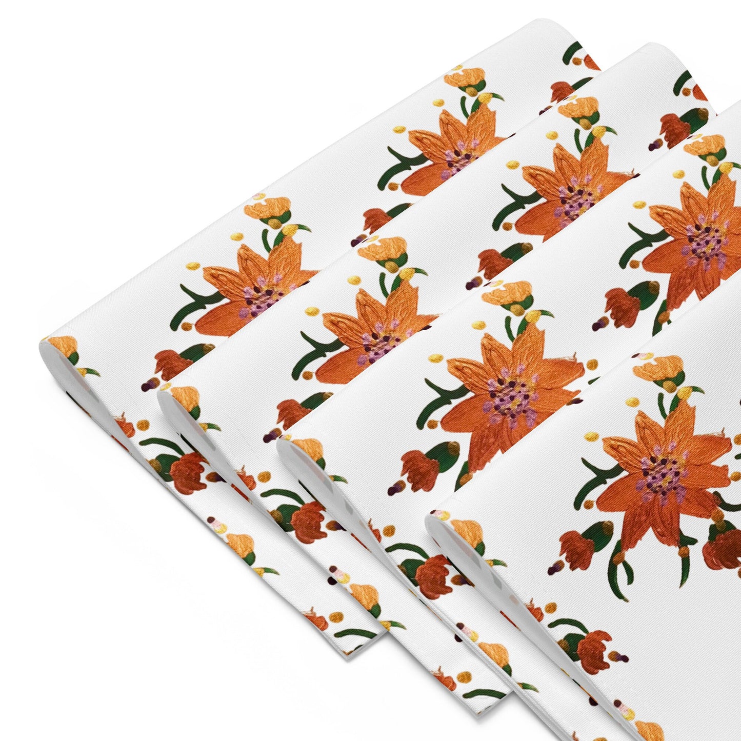 Shimmering Gold Flower Placemat Set of 4, Activity Placemats, Water Resistant, Perfect for Weddings or Family Dinners