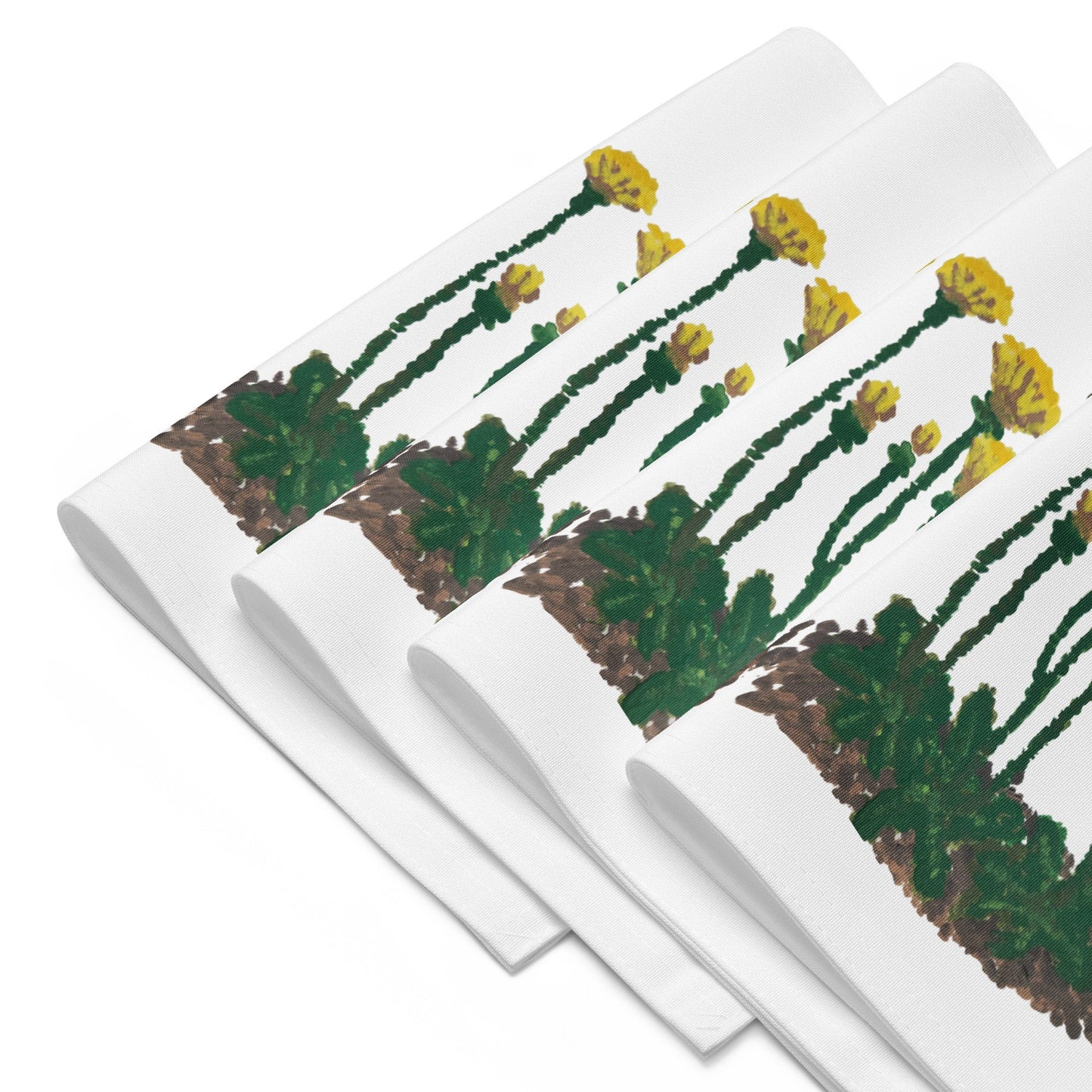 Dandelion Placemat Set of 4, Water Resistant Placemats, Fun Colorful Placemats for Weddings, Family Dinners or Spring Get Togethers