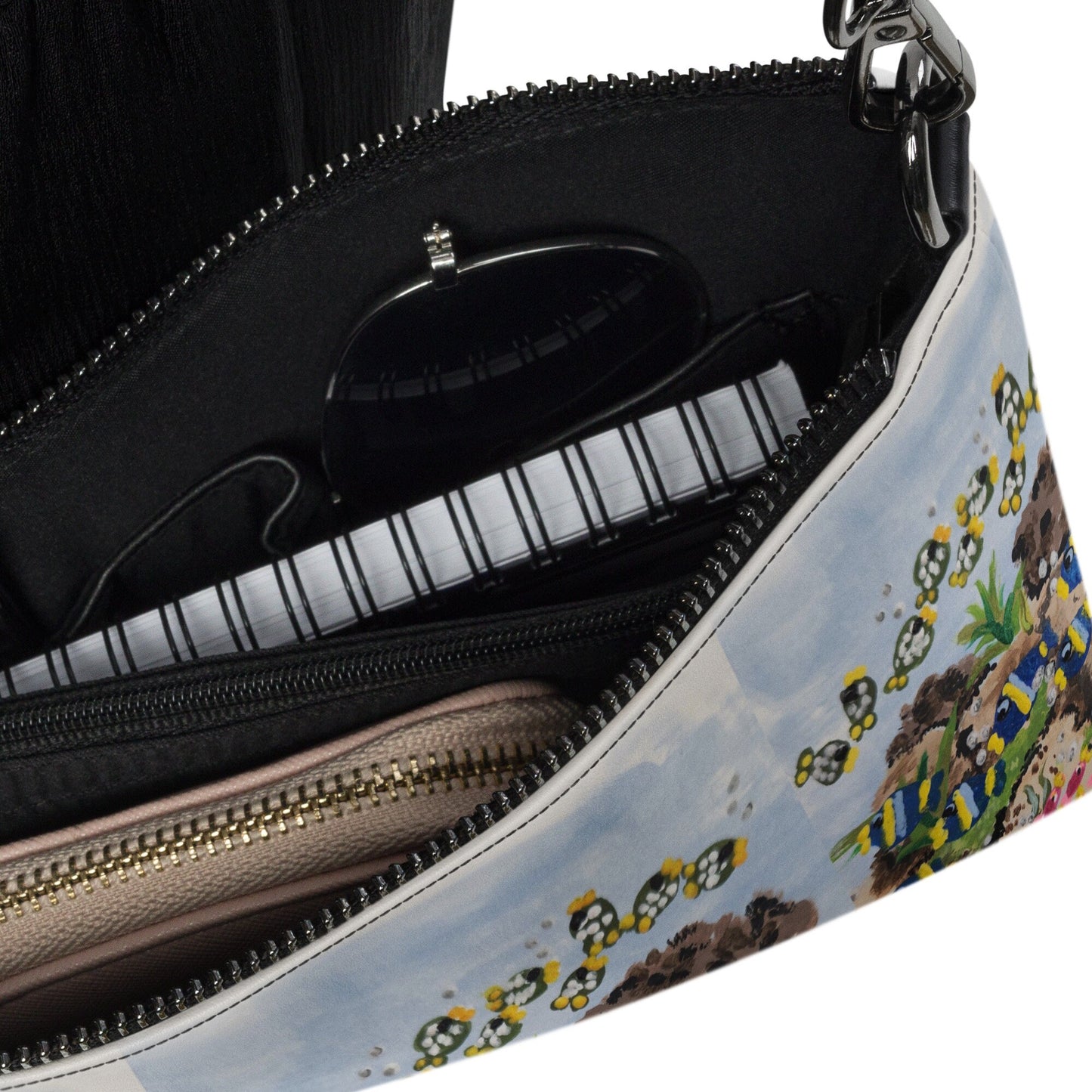 Underwater Ocean View Crossbody Bag with Pockets, Small Trendy Sling Bag, Nature Inspired Handbag with Adjustable Straps