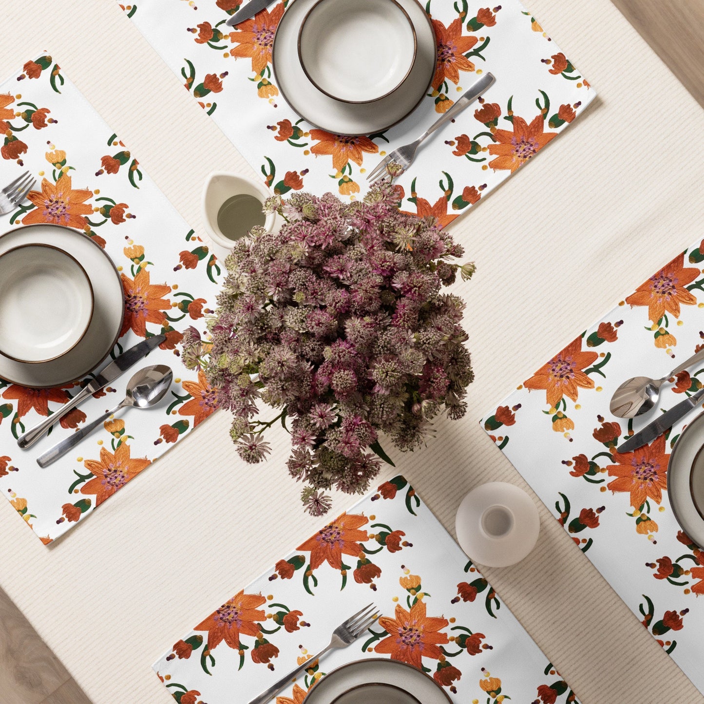 Shimmering Gold Flower Placemat Set of 4, Activity Placemats, Water Resistant, Perfect for Weddings or Family Dinners