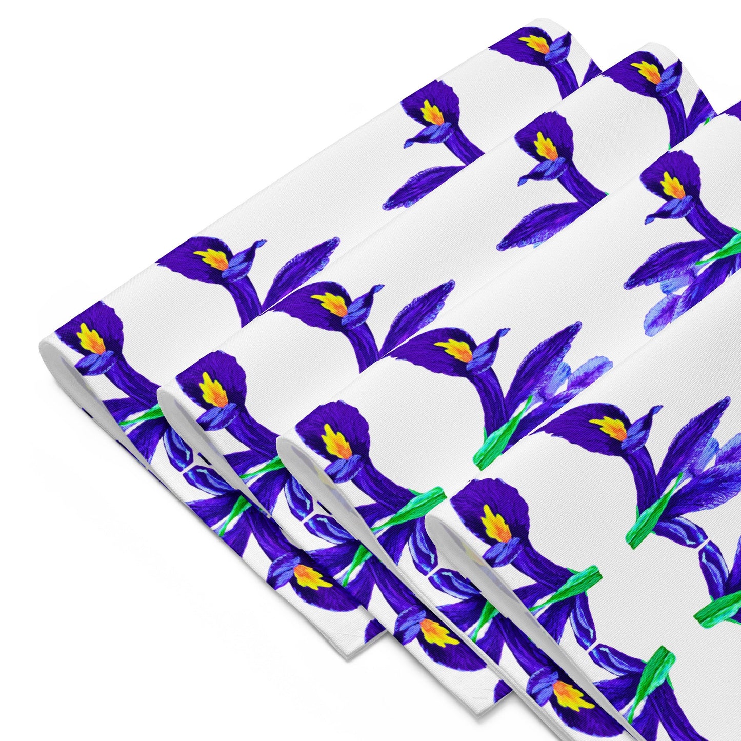 Iris Flower Placemat Set of 4, Perfect for Weddings or Family Dinners, Activity Placemats, Water Resistant
