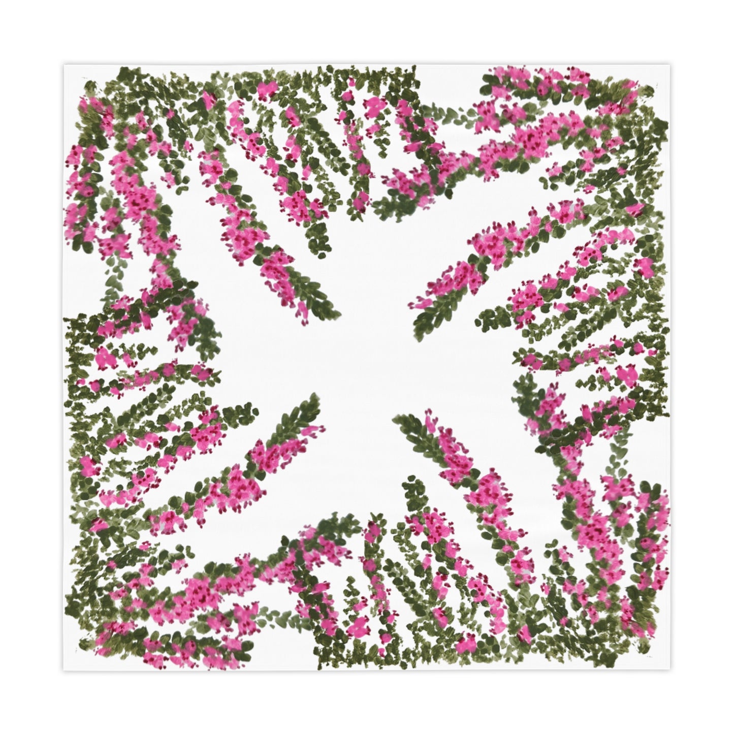 Heather Flower Tablecloth, Festive Patterned Table Throw, Colorful Outdoor Holiday Tablecloth