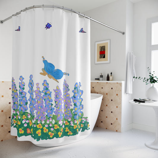 Butterfly Lovers Garden Shower Curtains, Bathroom Refresh Gifts, Botanical Bathroom Decor