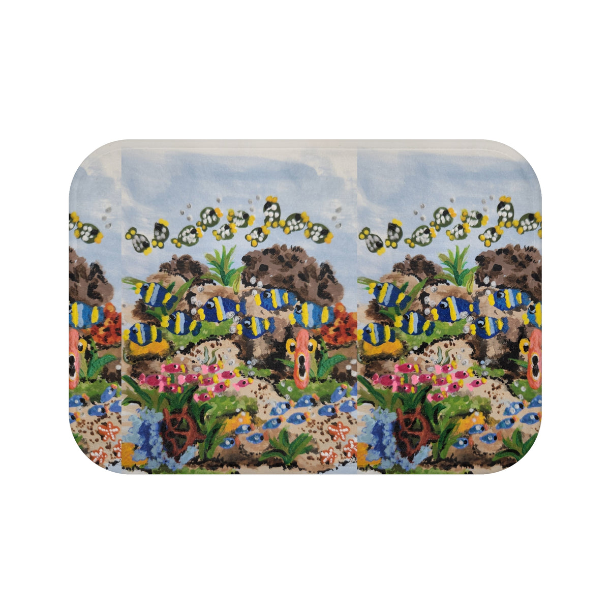 Under Water Ocean View Bath Mat, Beautiful Trendy Accent Rug, Non Slip, Memory Foam
