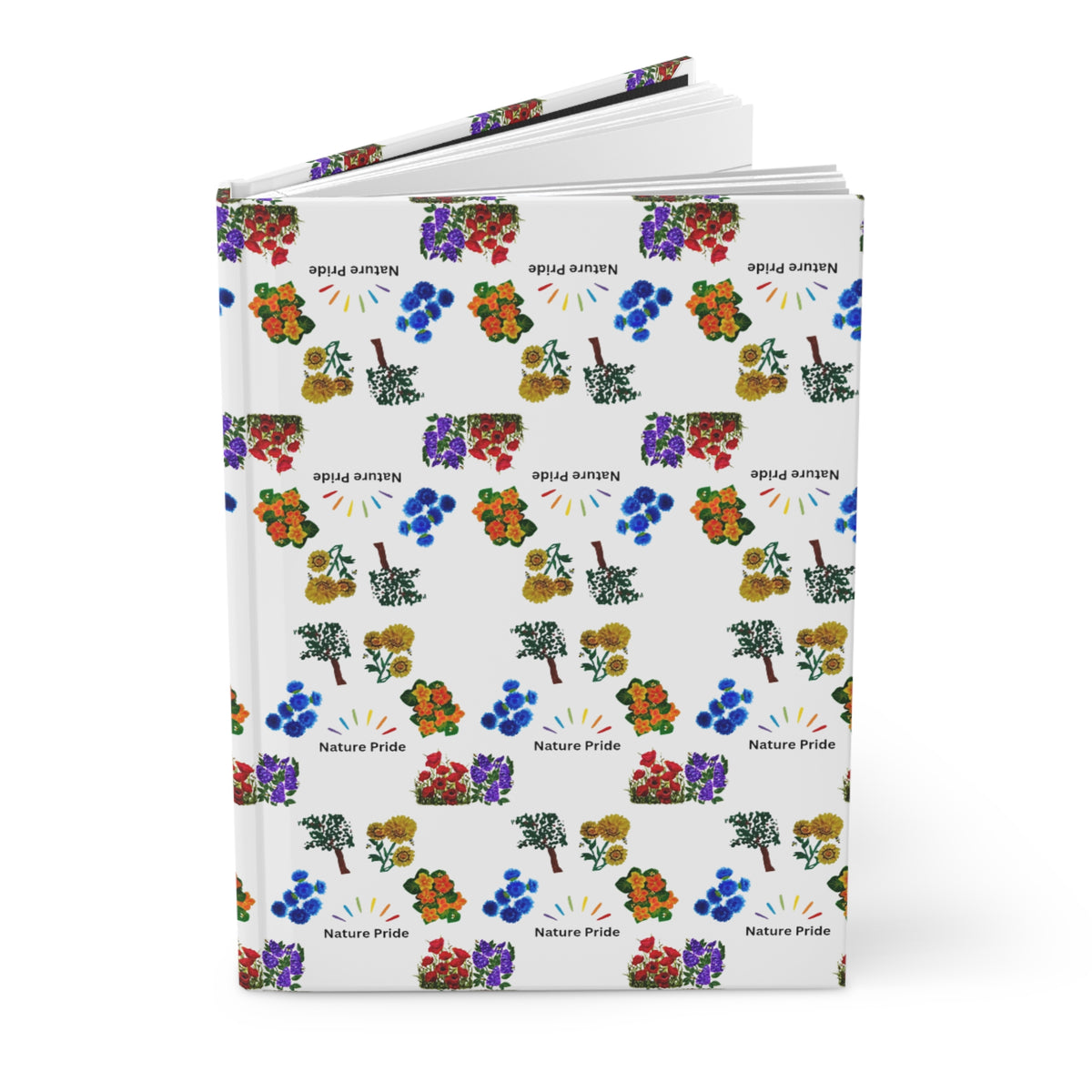 It's a Matter of Nature Pride Hardcover Journal, Shadow Journal, Affirmations Notebook, Flower Notebook