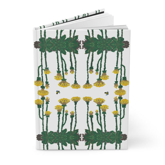 Dandelion Flower Hardcover Journal, Great for Budget, Workout or Garden Planning, Habit Notebook