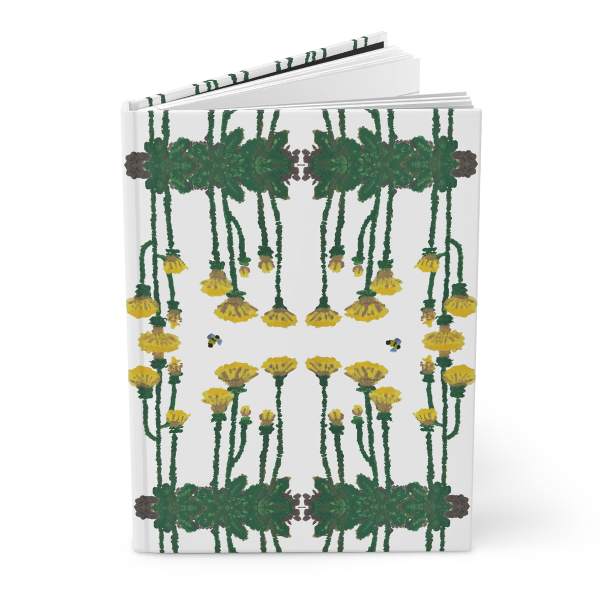 Dandelion Flower Hardcover Journal, Great for Budget, Workout or Garden Planning, Habit Notebook