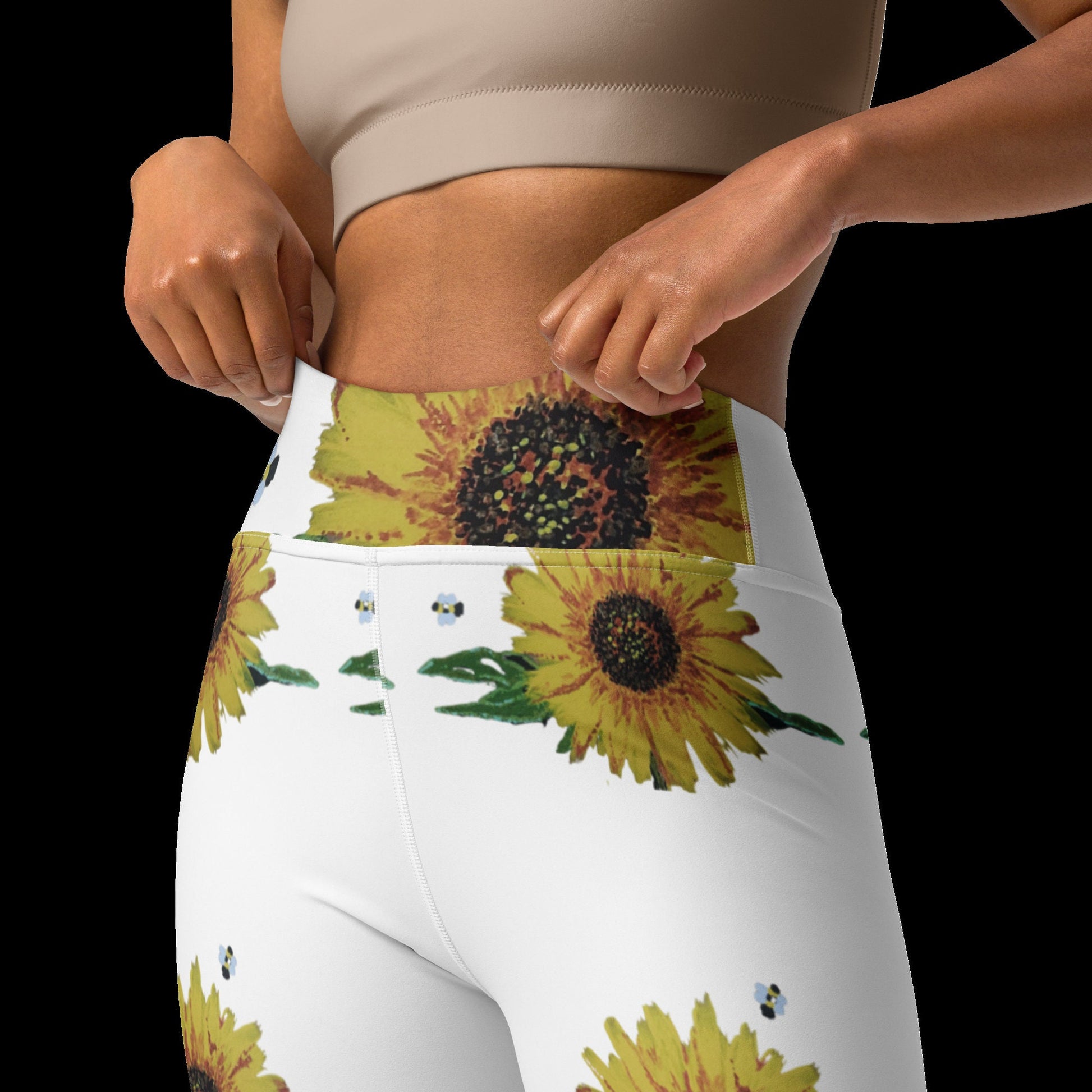 Daisy Floral Leggings,colorful leggings,plus size,botanical leggings,fall leggings,festival wear,yoga pants,custom patterned,active wear