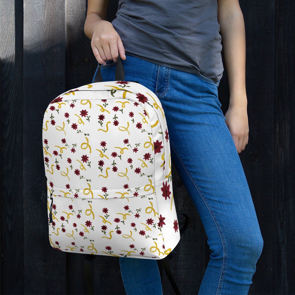 Floral design backpack,back to school,college backpack,flower diaper bag,country backpack,cute girls bag