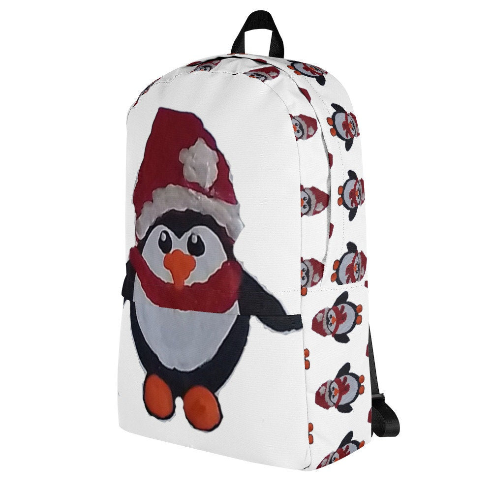Penguin backpack,christmas backpack,back to school,cute backpack,college backpack,work backpack,unique bag,cool backpack,diaper bag