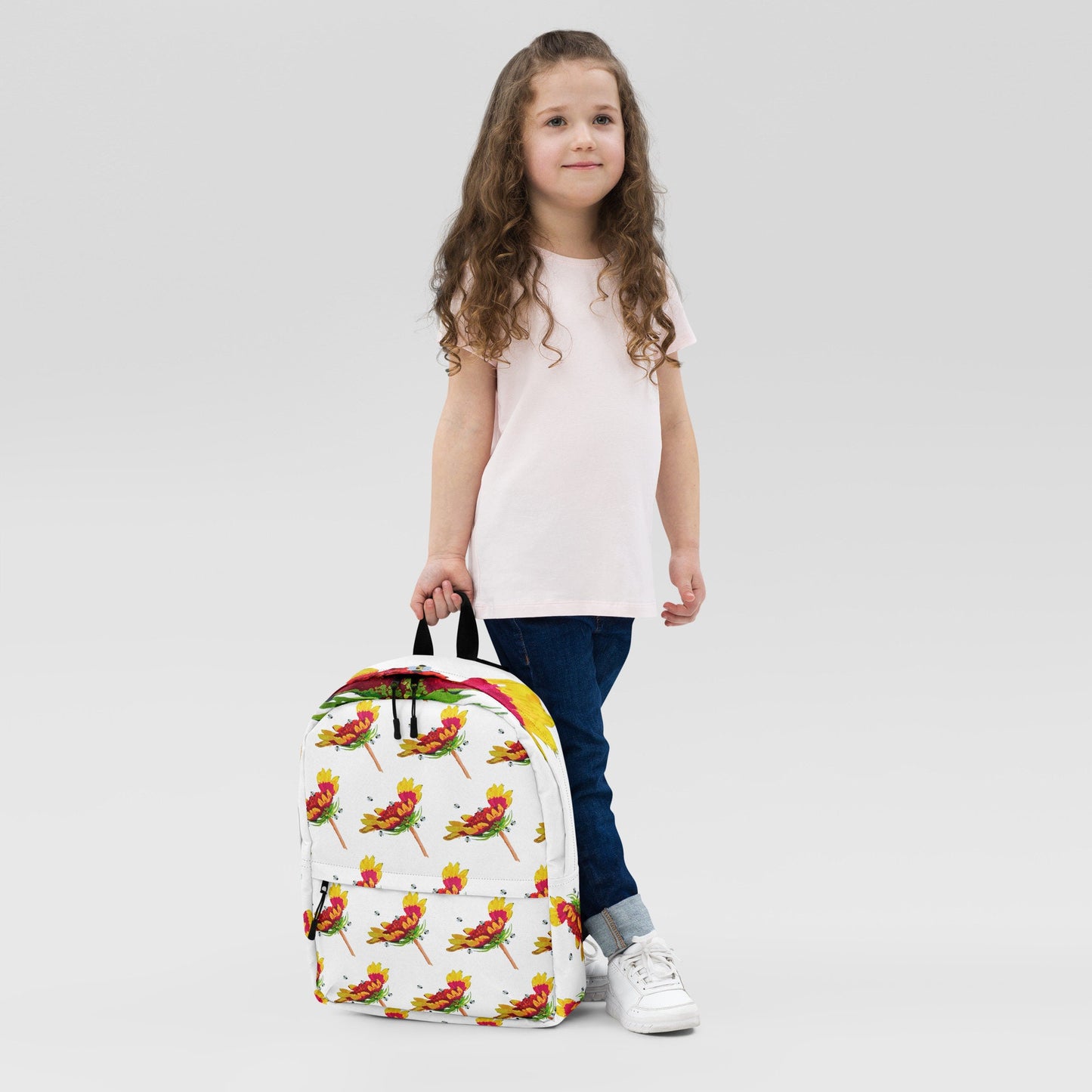 Arizona sun backpack,gaillardia backpack,red floral backpack,botanical backpack,wildflower backpack,cool backpack,aesthetic diaper bag