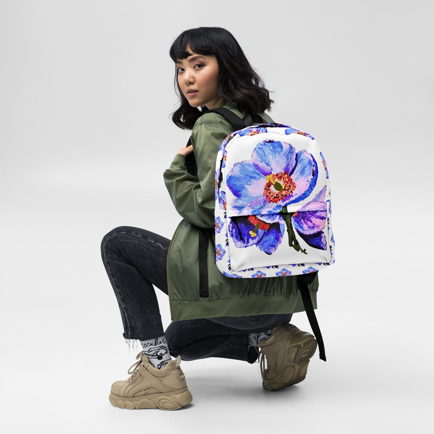 Morning glory backpack,back to school,floral backpack,wildflower backpack,botanical backpack,country backpack,hiking backpack,cute backpack