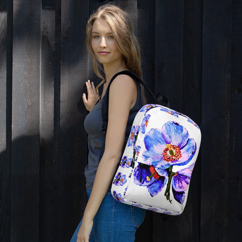 Morning glory backpack,back to school,floral backpack,wildflower backpack,botanical backpack,country backpack,hiking backpack,cute backpack