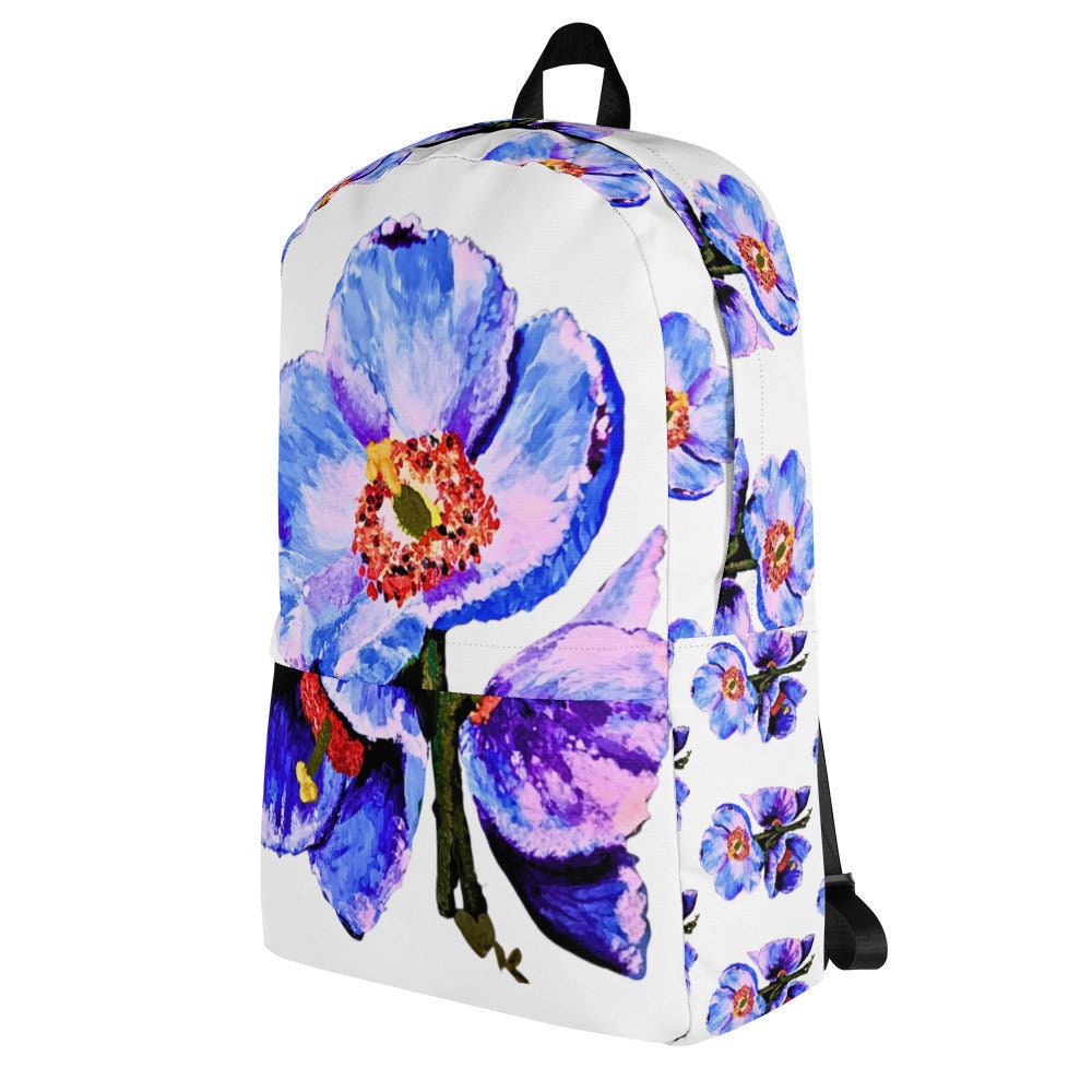Morning glory backpack,back to school,floral backpack,wildflower backpack,botanical backpack,country backpack,hiking backpack,cute backpack