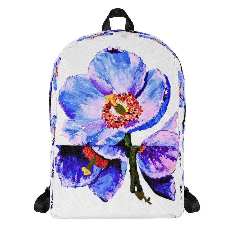 Morning glory backpack,back to school,floral backpack,wildflower backpack,botanical backpack,country backpack,hiking backpack,cute backpack
