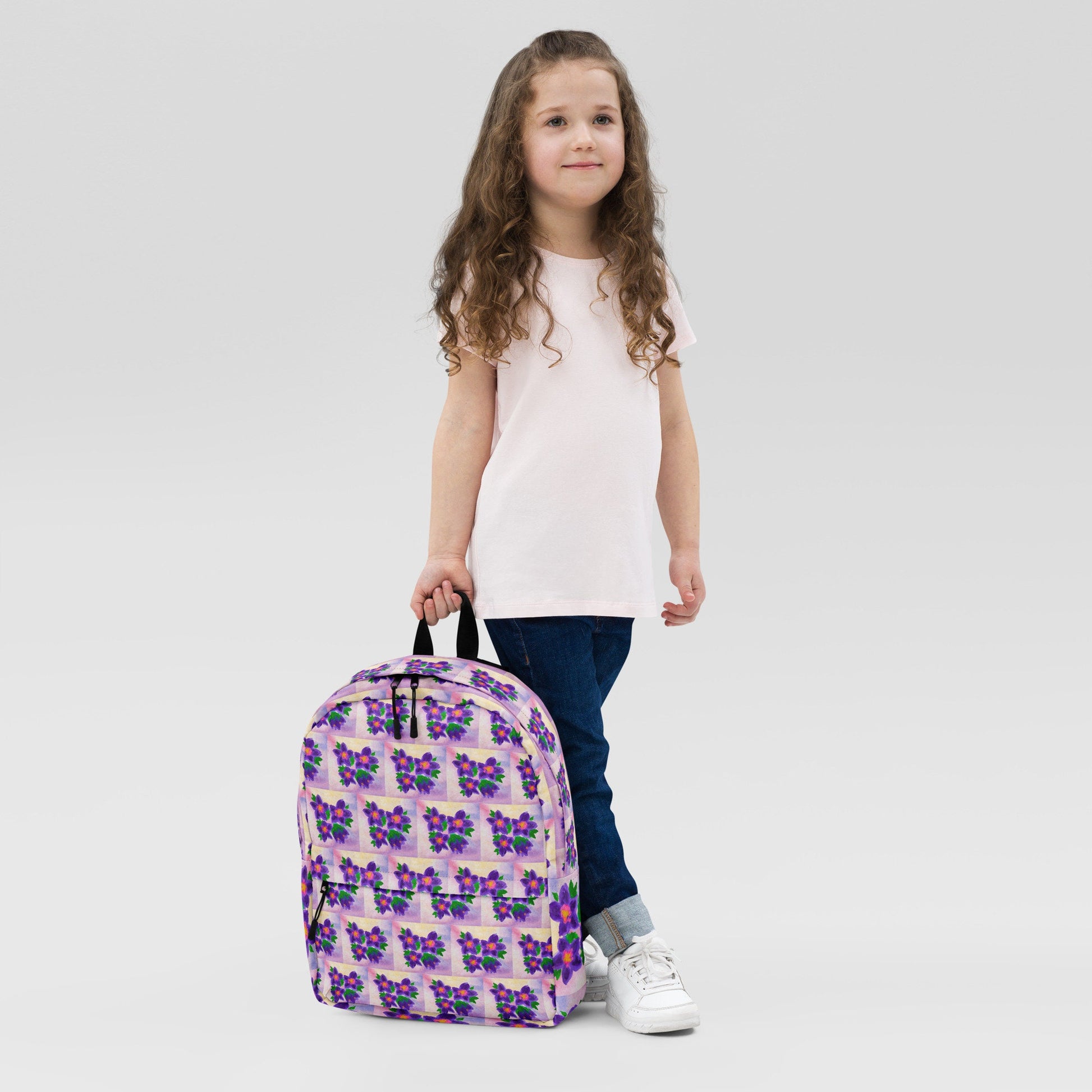 Back to school,watercolor backpack,floral backpack,wildflower backpack,botanical backpack,country backpack,college backpack,hiking backpack