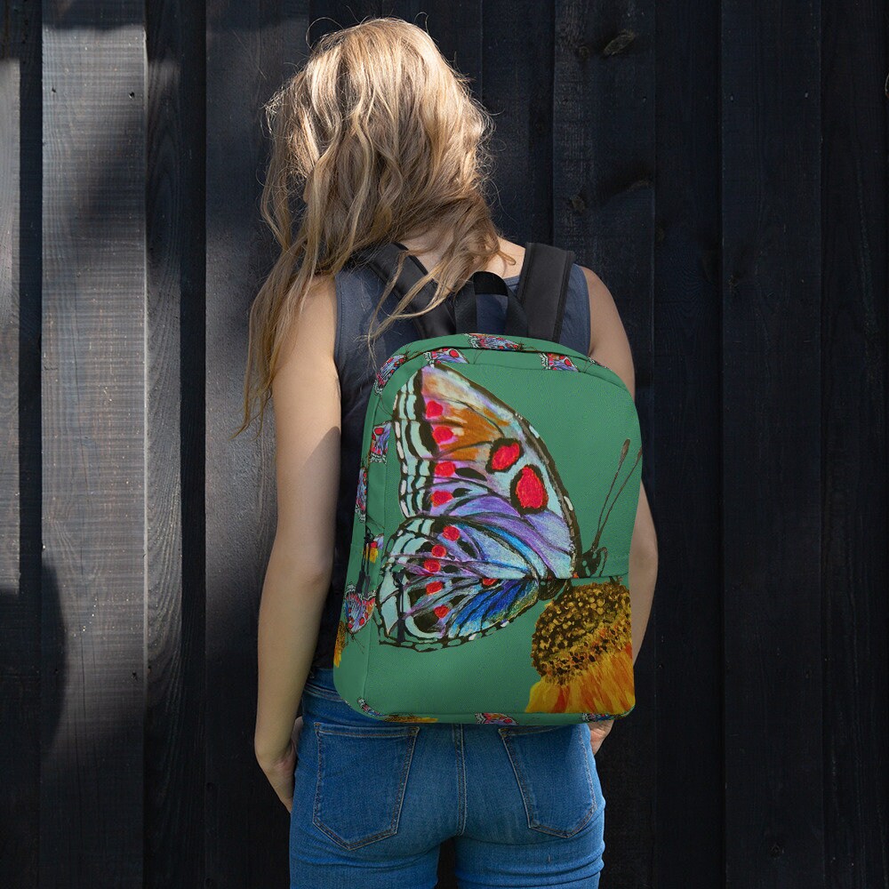 Butterfly lover backpack,back to school,college backpack,hiking backpack,flower diaper bag,country backpack,botanical backpack,cool backpack