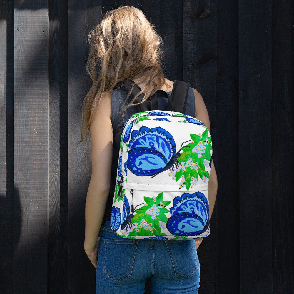 Butterfly Backpack,back to school,wildflower backpack,botanical backpack,country backpack,college backpack,hiking backpack,diaper bag