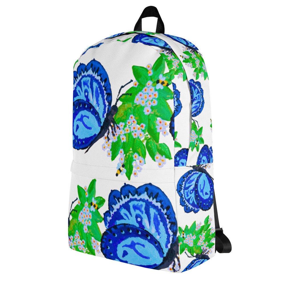 Butterfly Backpack,back to school,wildflower backpack,botanical backpack,country backpack,college backpack,hiking backpack,diaper bag