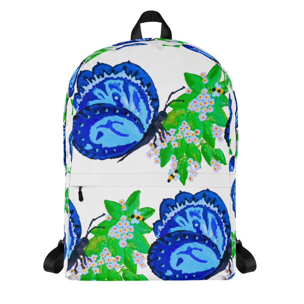 Butterfly Backpack,back to school,wildflower backpack,botanical backpack,country backpack,college backpack,hiking backpack,diaper bag