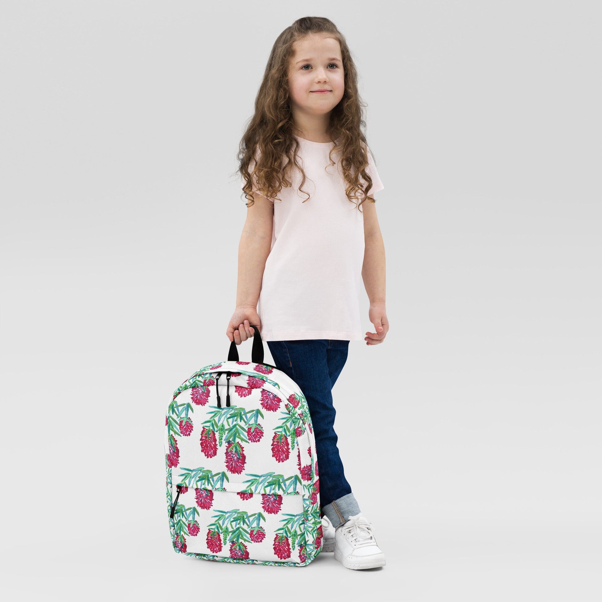 Weeping bottle brush backpack,back to school,college backpack,work backpack,hiking backpack,botanical gift,women&#39;s diaper bag,country bag