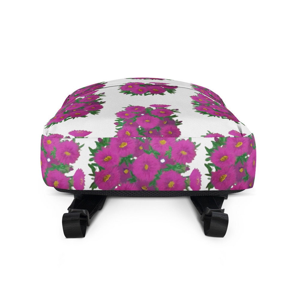 Colorful pink floral back to school backpack,botanical backpack,country backpack,college backpack,hiking backpack,women&#39;s diaper bag