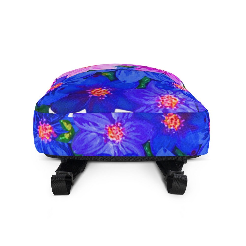 Colorful purple floral backpack,back to school,college backpack,work backpack,hiking backpack,women&#39;s diaper bag,country backpack