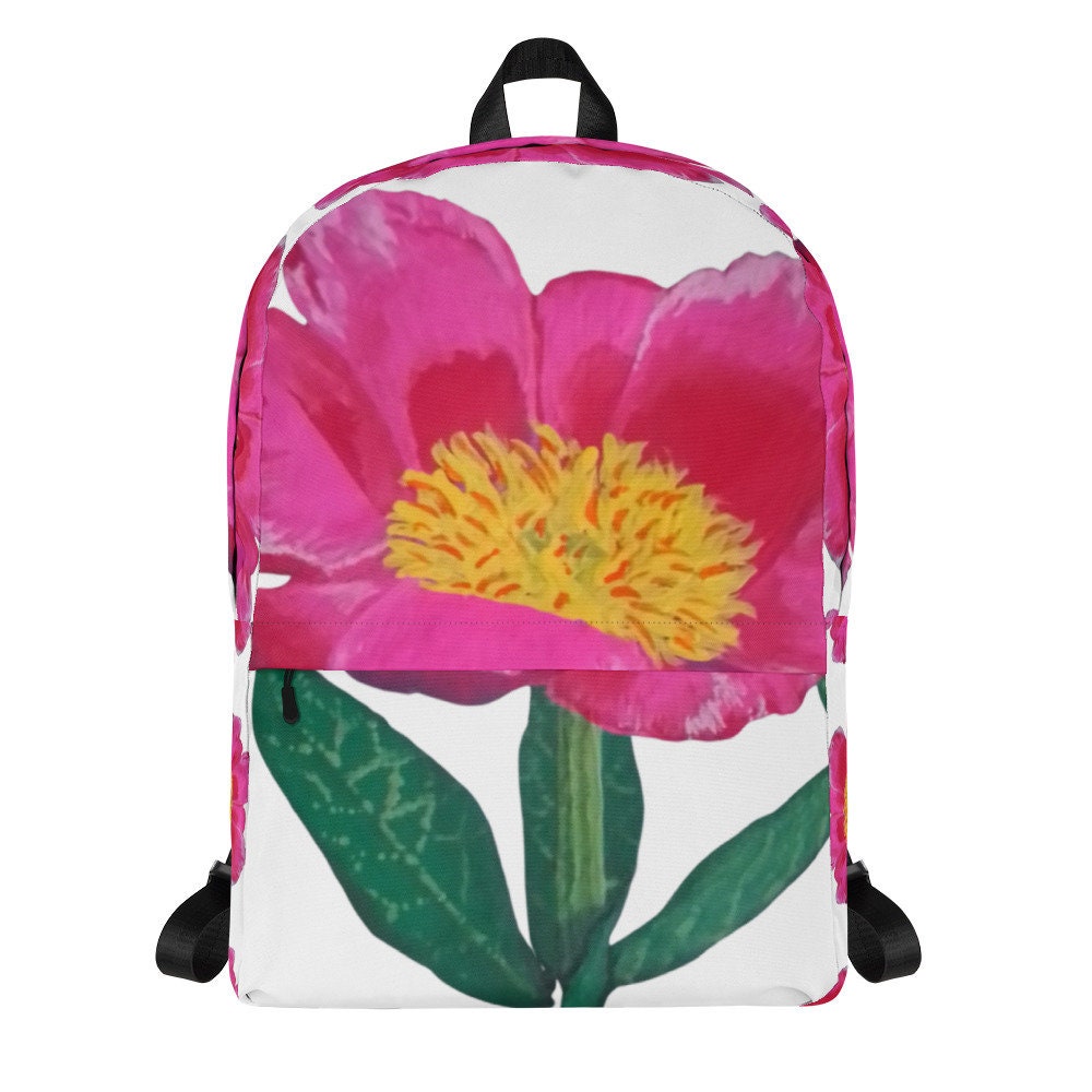 Colorful aesthetic botanical backpack,back to school,college backpack,hiking backpack,womens diaper bag,country backpack,work backpack