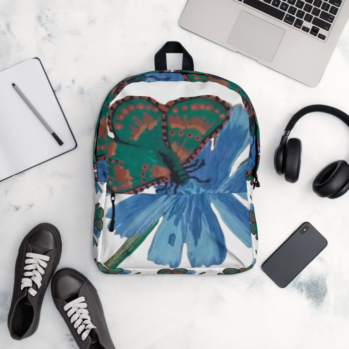 Butterfly lovers backpack,back to school,college backpack,work backpack,womens diaper bag,nature lover gift,botanical backpack,country bag