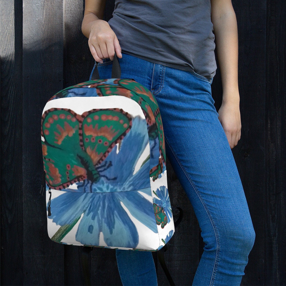 Butterfly lovers backpack,back to school,college backpack,work backpack,womens diaper bag,nature lover gift,botanical backpack,country bag