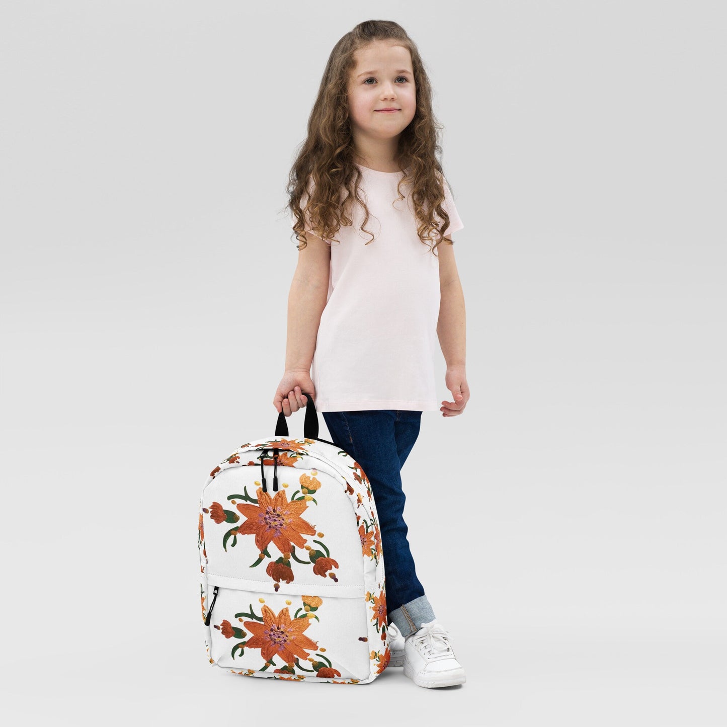 Gold flower backpack,back to school,floral backpack,college backpack,travel backpack,baby backpack,diaper backpack,western backpack,cute bag