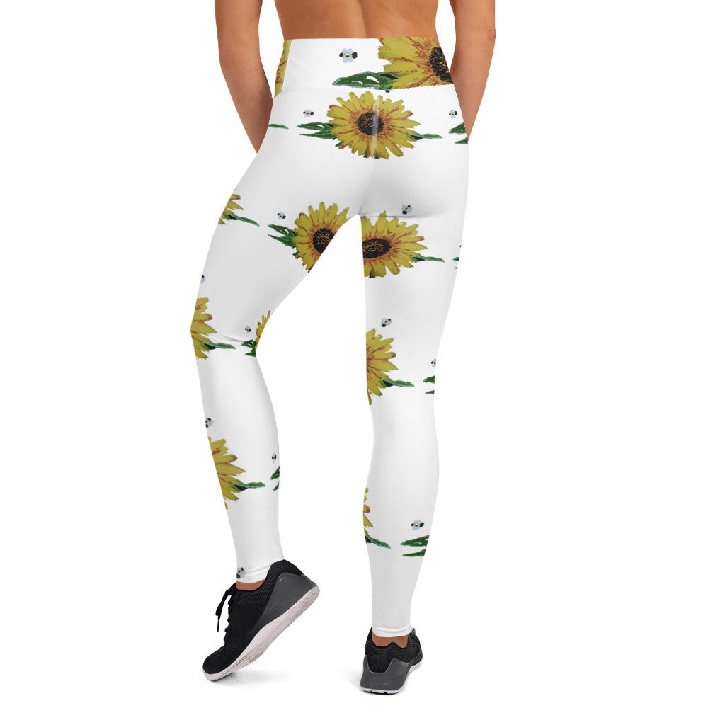 Floral design leggings, flower print leggings,botanical leggings,fall leggings,festival wear,yoga pants,custom patterned,active wear