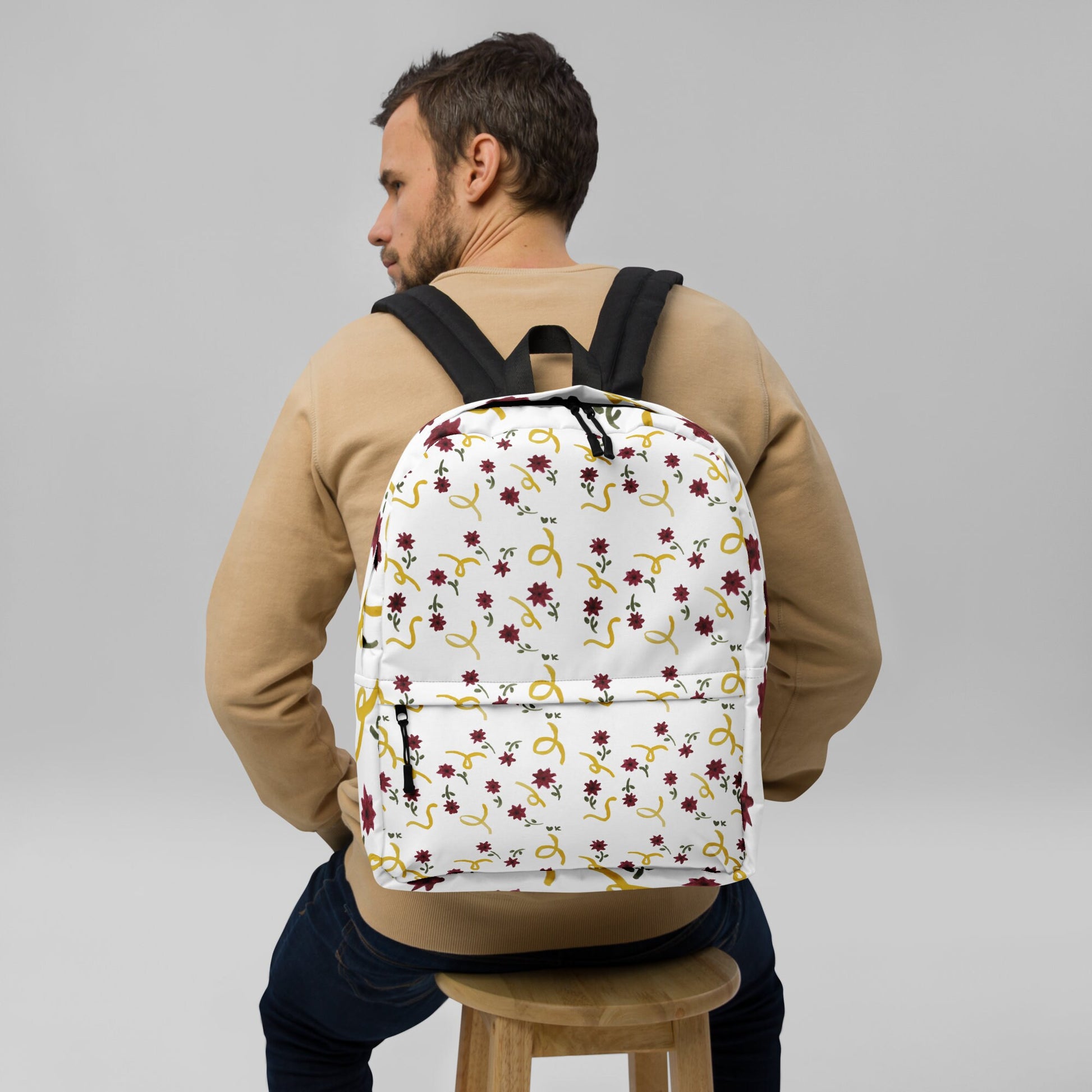 Adorable Floral Design Backpack for Girls - Perfect for College or Adventures, Cute Country Flower Diaper Bag
