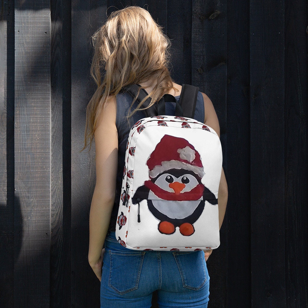 Penguin backpack,christmas backpack,back to school,cute backpack,college backpack,work backpack,unique bag,cool backpack,diaper bag