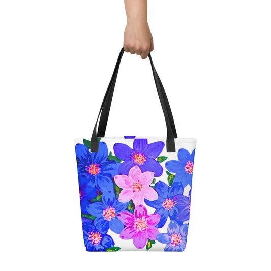 Colorful floral tote bag,botanical tote bag,daycare bag,farmers market bag,unisex tote,durable tote,bridal party bag,reusable tote bag